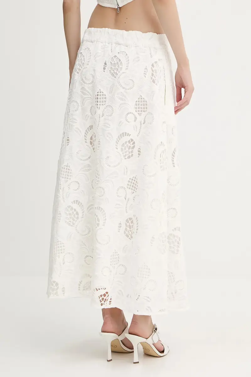 gonna in cotone DOMITILLE colore beige W5GD63 WH521 miniatura 3