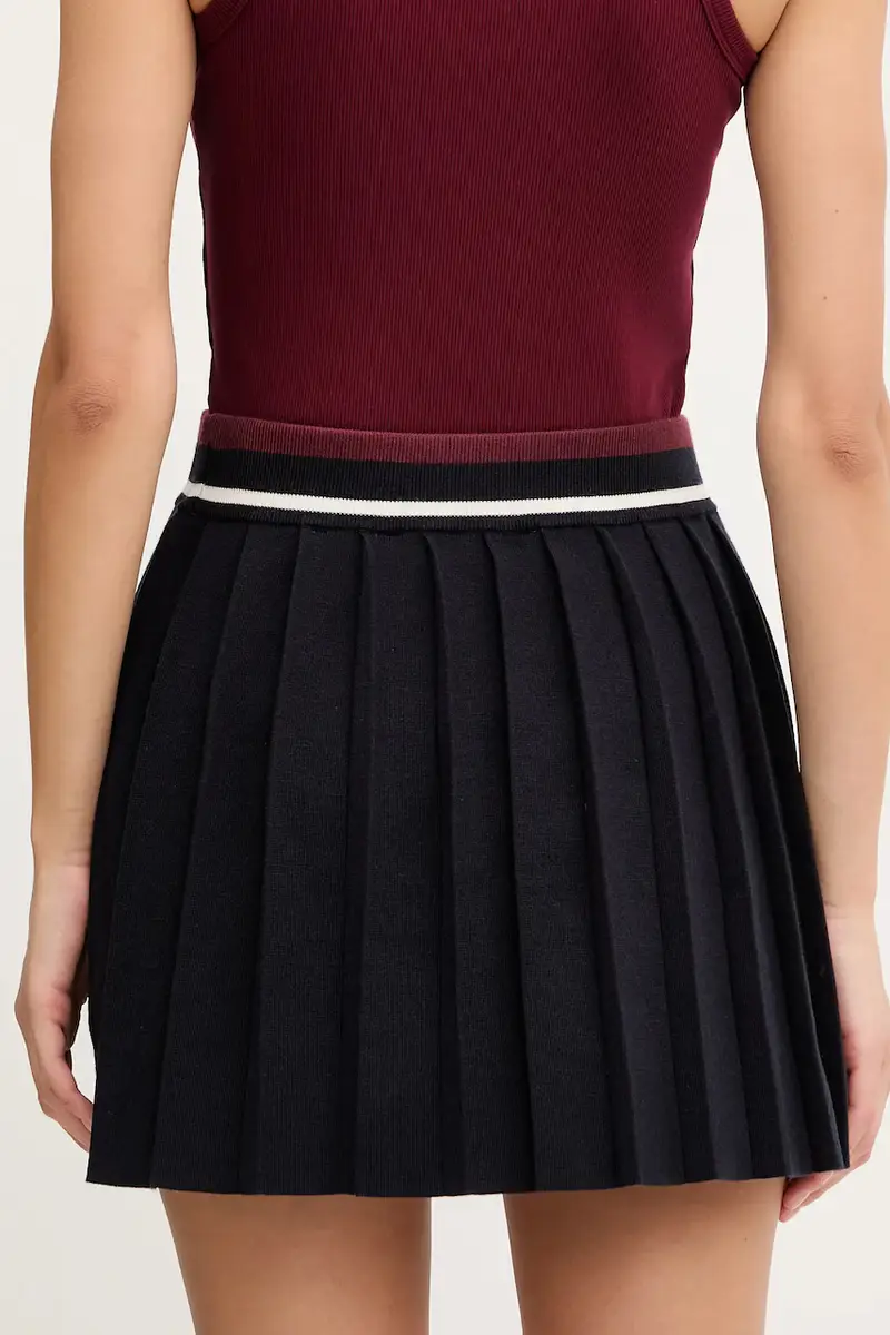 gonna in lana SABINA colore blu navy V5BD02 Z1152 miniatura 3