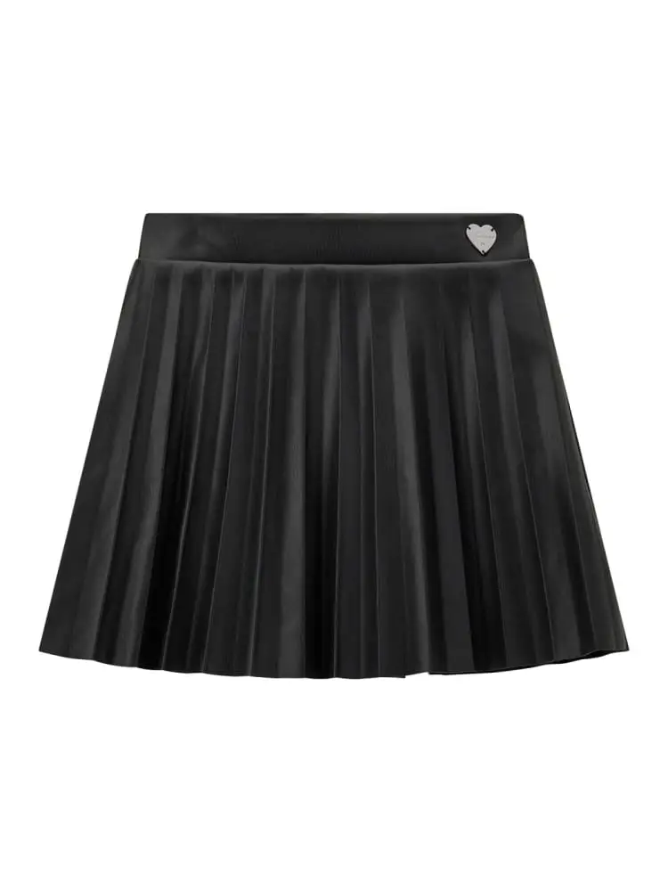 gonna infant/kids nera plissettata con minlogo laterale