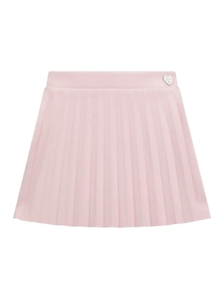 gonna infant/kids rosa plissettata con minlogo laterale