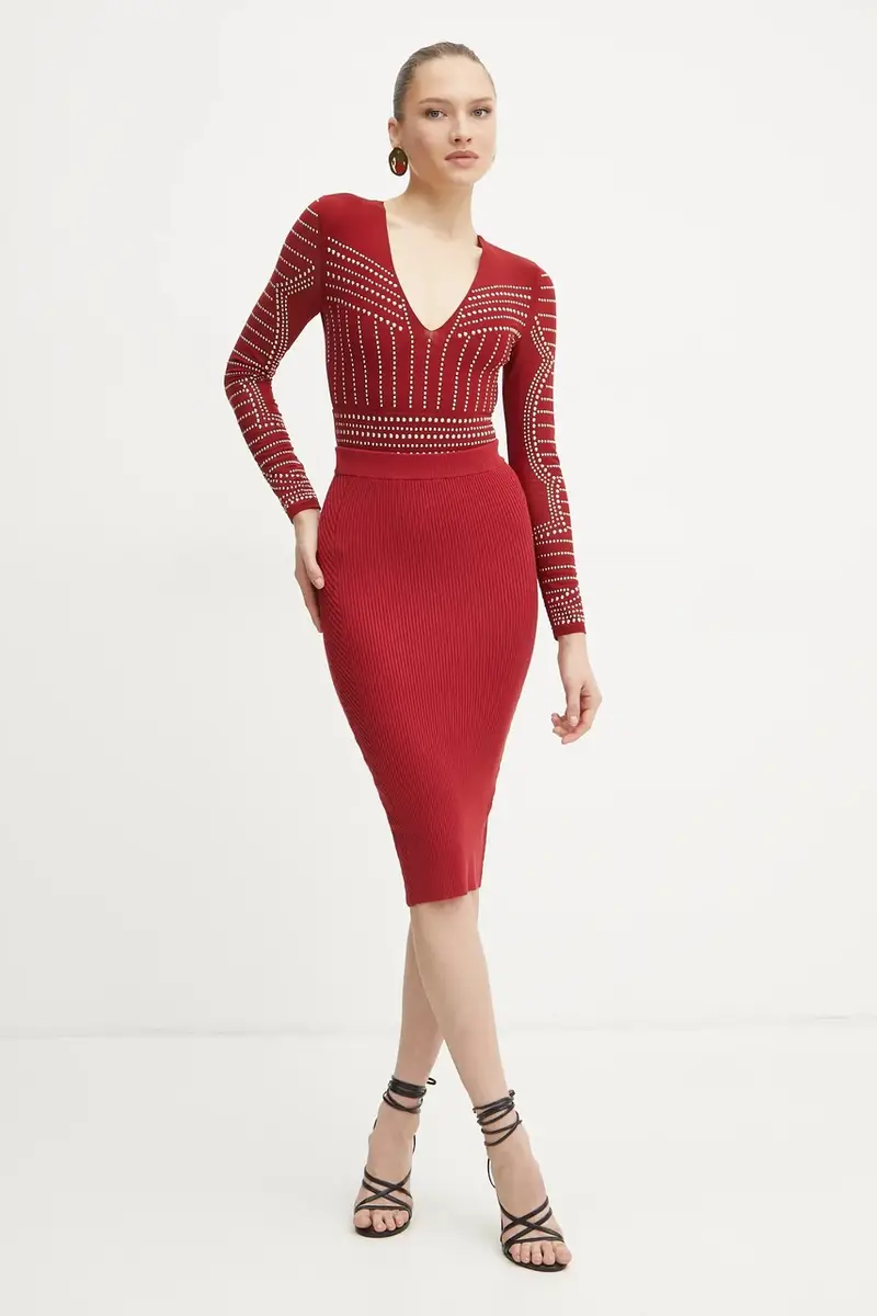 gonna KATELYN colore granata W5RD15 Z2V62 miniatura 2