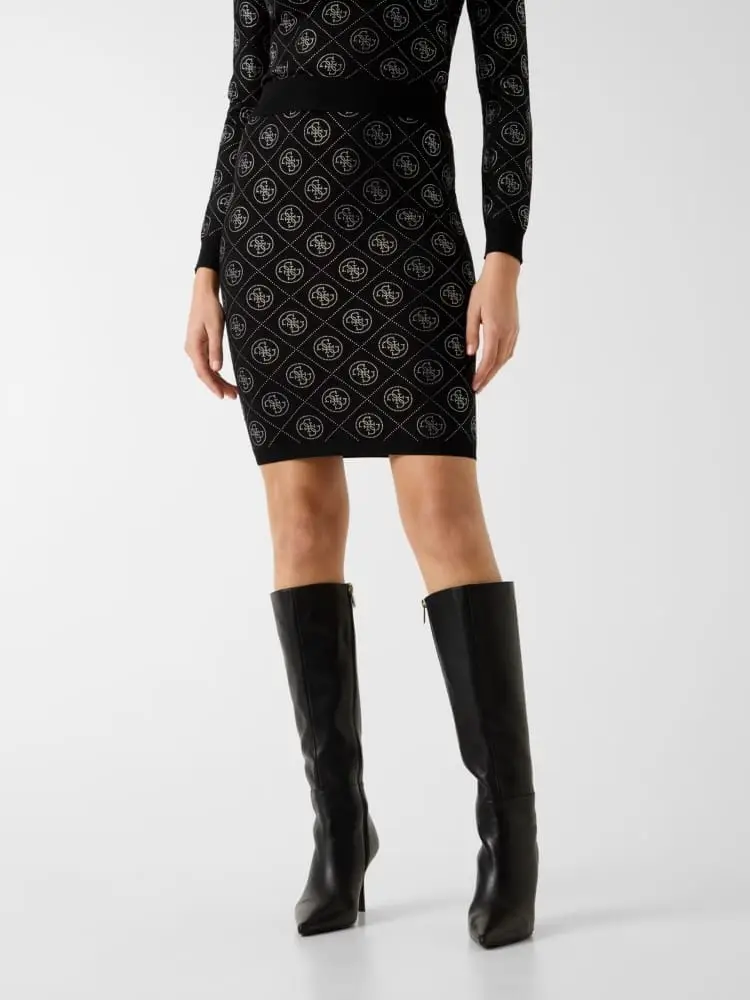 gonna nera donna logo all over