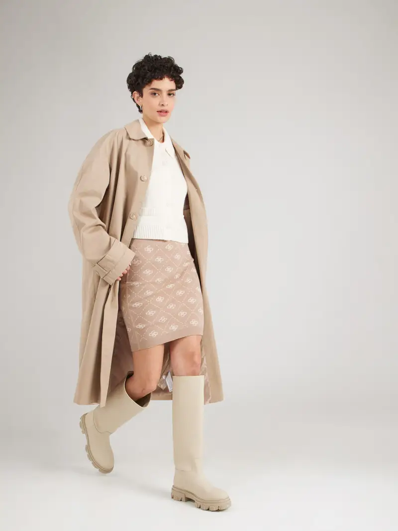 Gonna SARAH cappuccino / bianco miniatura 3