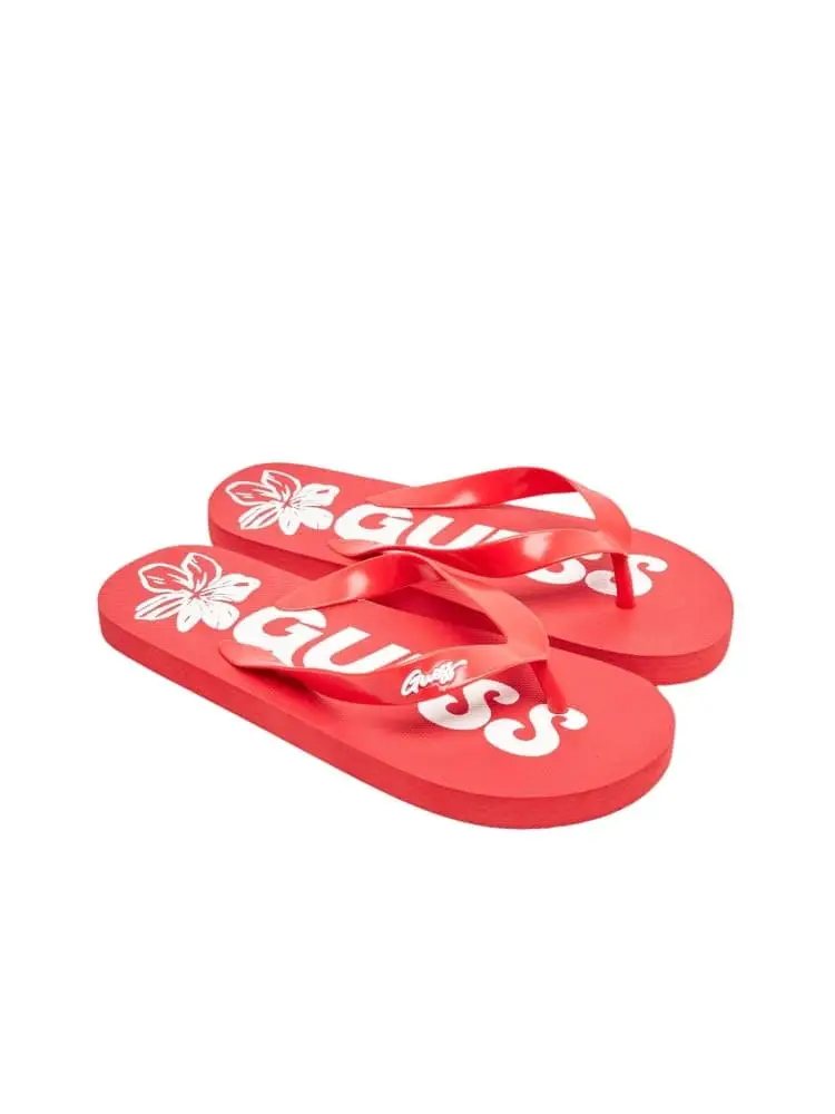 infradito kids rosse con logo miniatura 2