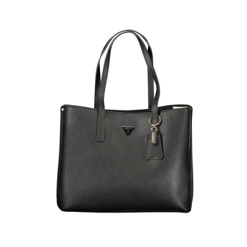 Borsa a Spalla Donna Nera Logo Nero