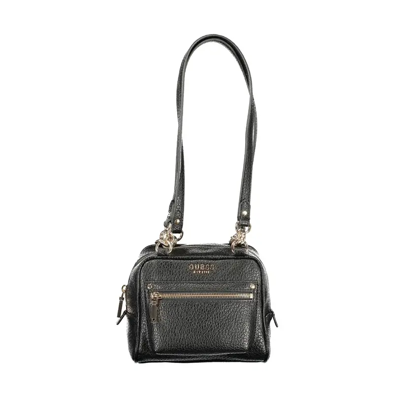 Borsa a Spalla Donna Nera Logo Nero