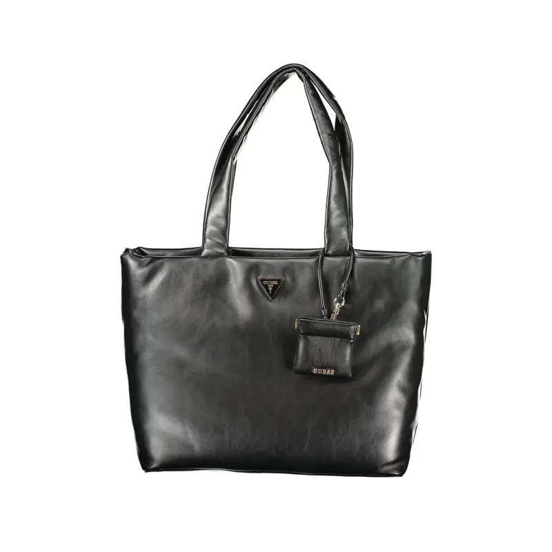 Borsa a Spalla Donna Nera Logo Nero