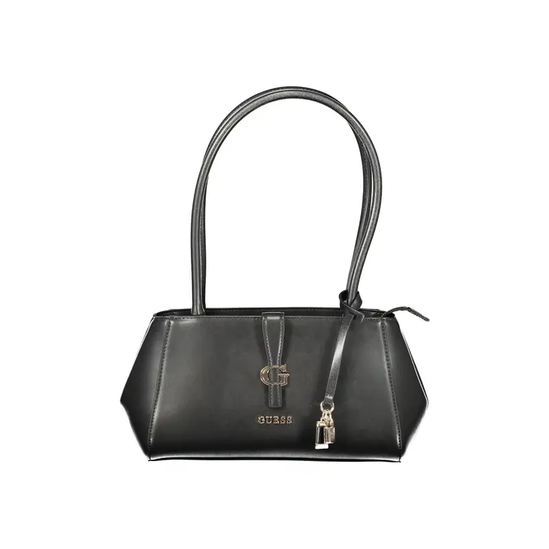 Borsa a Spalla Donna Nera Logo Nero