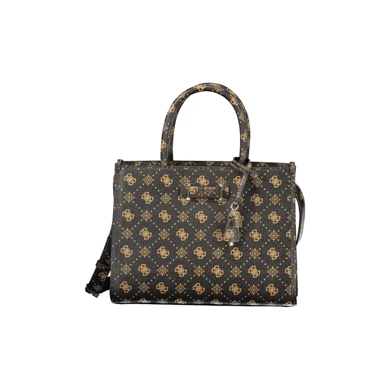 Borsa a Tracolla Donna Marroni Logo Marrone