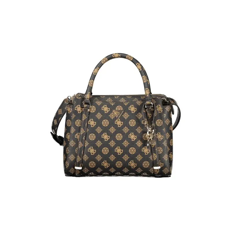 Borsa a Tracolla Donna Marroni Logo Marrone