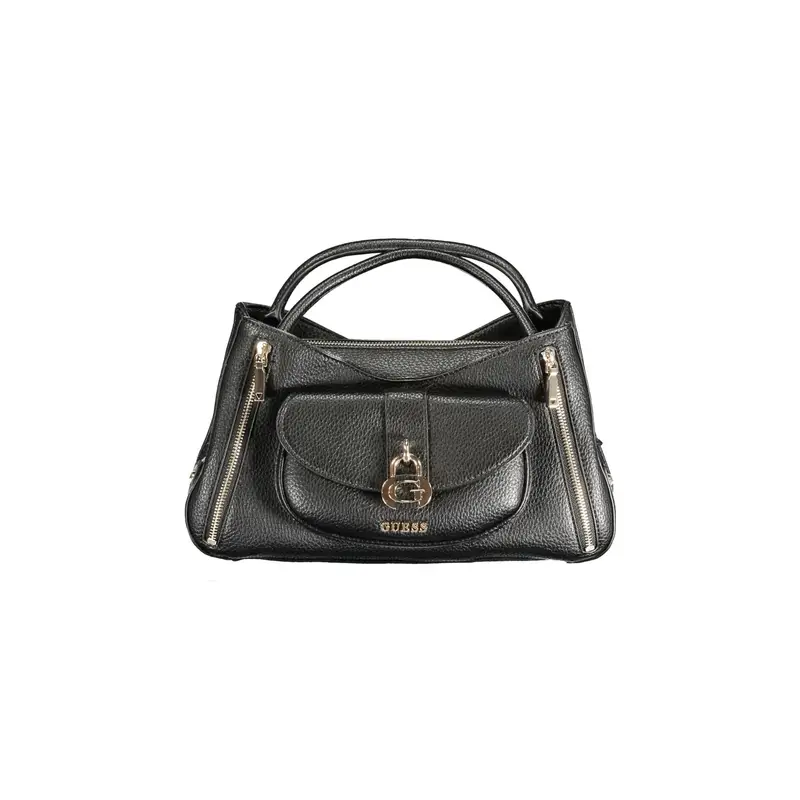 Borsa a Tracolla Donna Nera Logo Nero