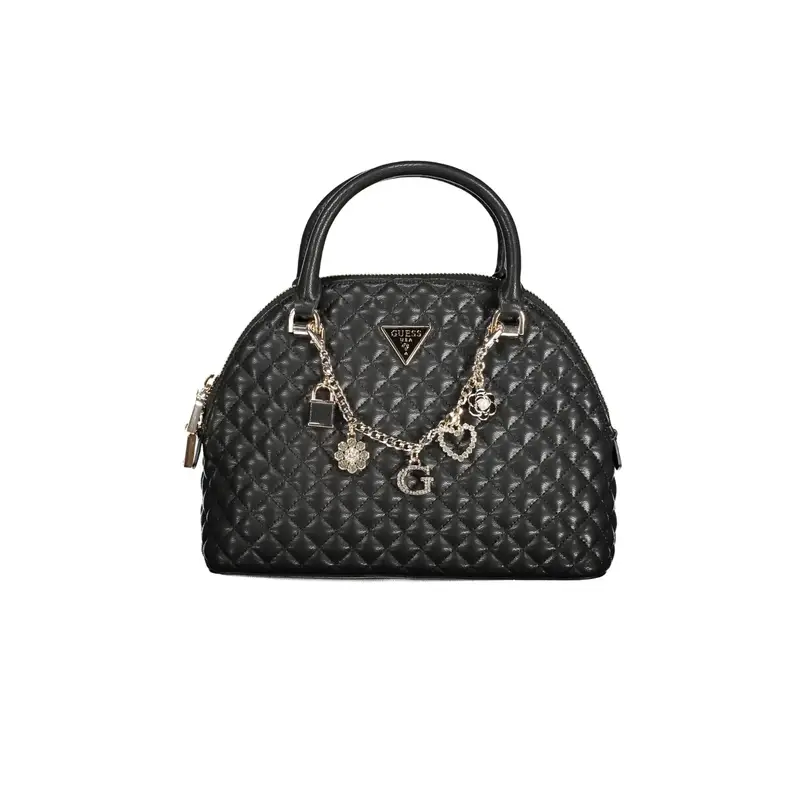 Borsa a Tracolla Donna Nera Logo Nero