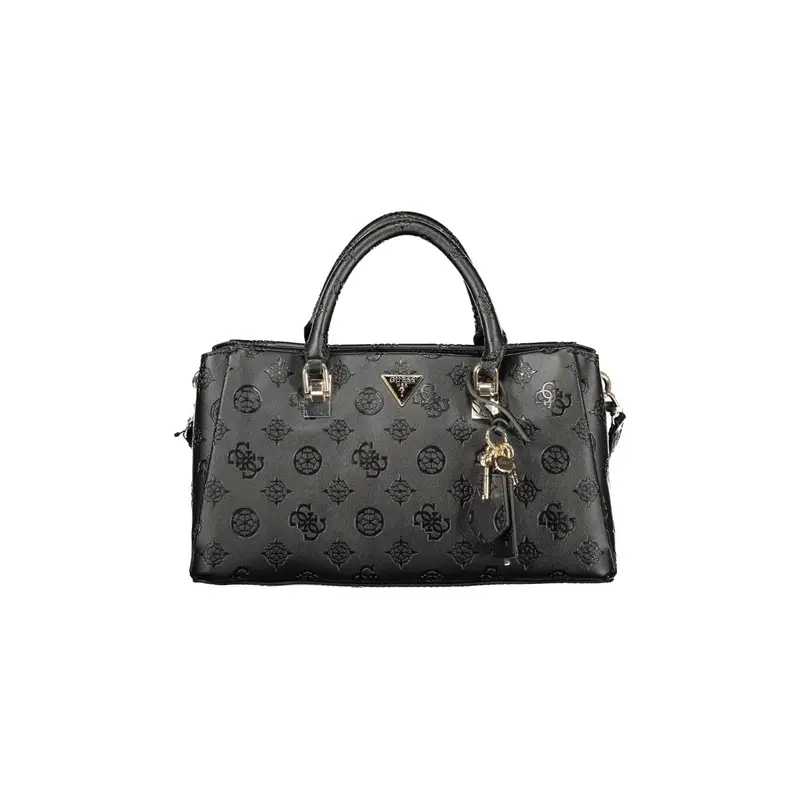 Borsa a Tracolla Donna Nera Logo Nero