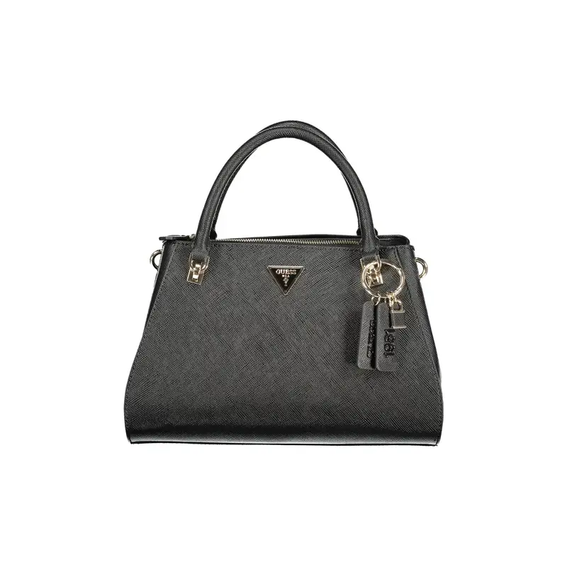 Borsa a Tracolla Donna Nera Zip Nero