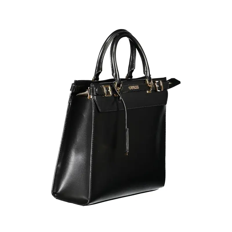 Borsa Donna a Mano Nera con Logo e Tracolla SESTRI LOGO Nero miniatura 3