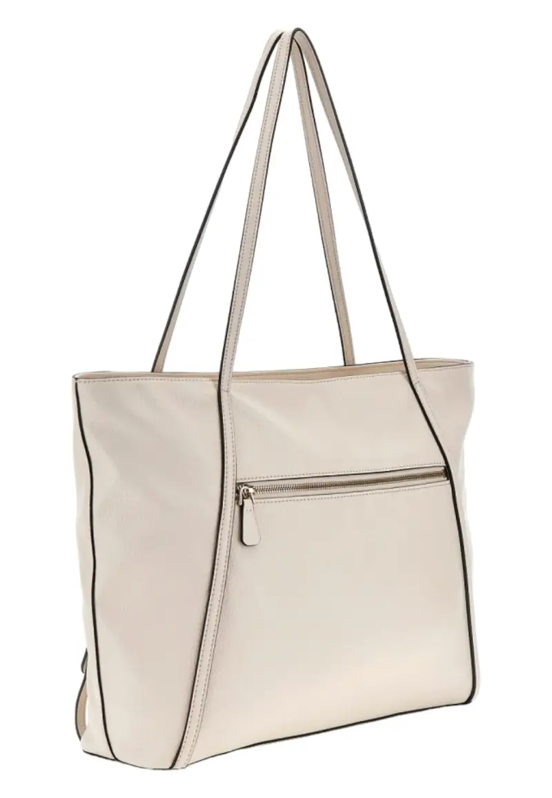 Borsa Donna a Spalla Beige Levia con Tasca Esterna miniatura 2