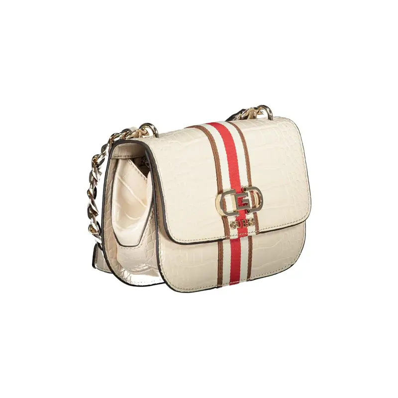 Borsa Donna a Tracolla Beige Nelka con Catena e Clip miniatura 3