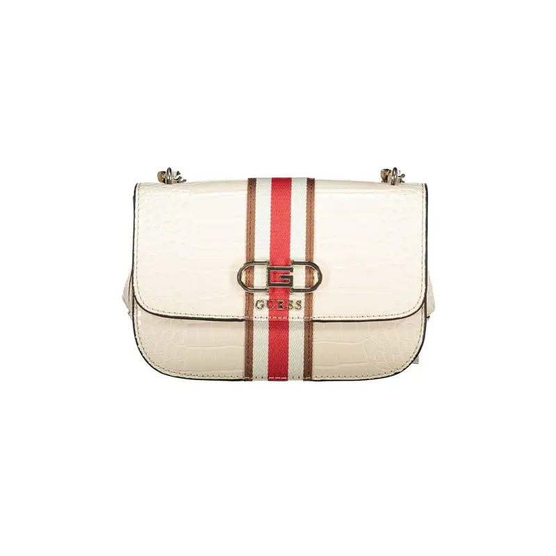 Borsa Donna a Tracolla Beige Nelka con Catena e Clip