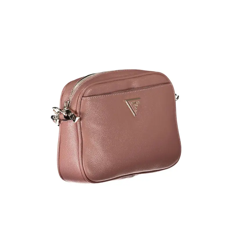 Borsa Donna a Tracolla Rosa con Chiusura Zip miniatura 3