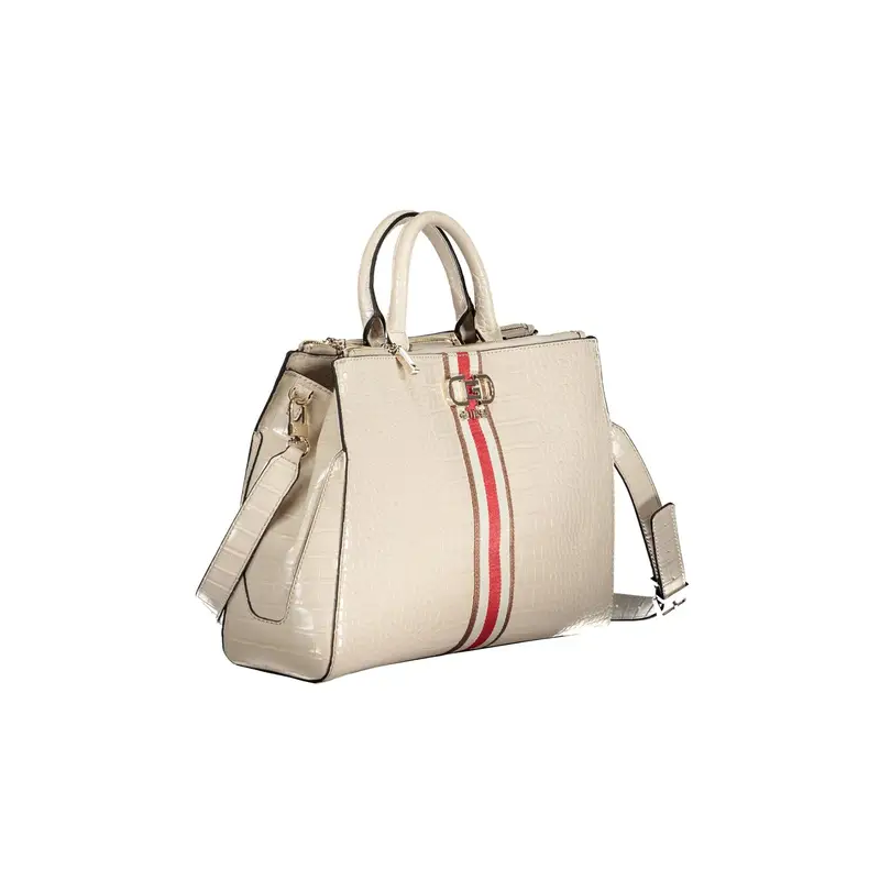 Borsa Donna Nelka Beige con Tracolla e Piedini miniatura 3