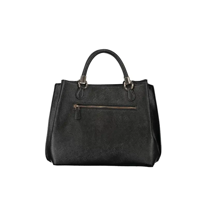 Borsa Donna Nera Gizele con Tracolla e Doppi Manici Nero miniatura 2