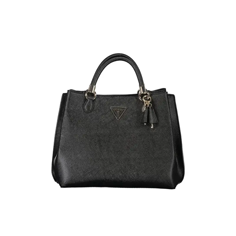 Borsa Donna Nera Gizele con Tracolla e Doppi Manici Nero