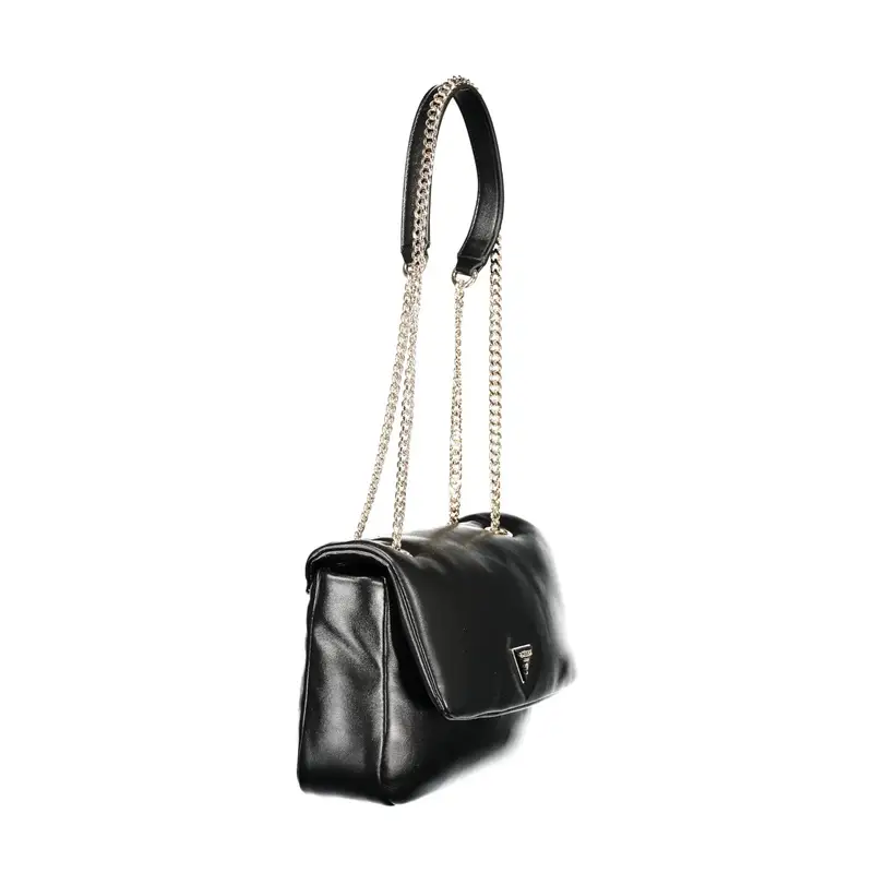 Borsa Donna Nera Manico in Catena Nero miniatura 3