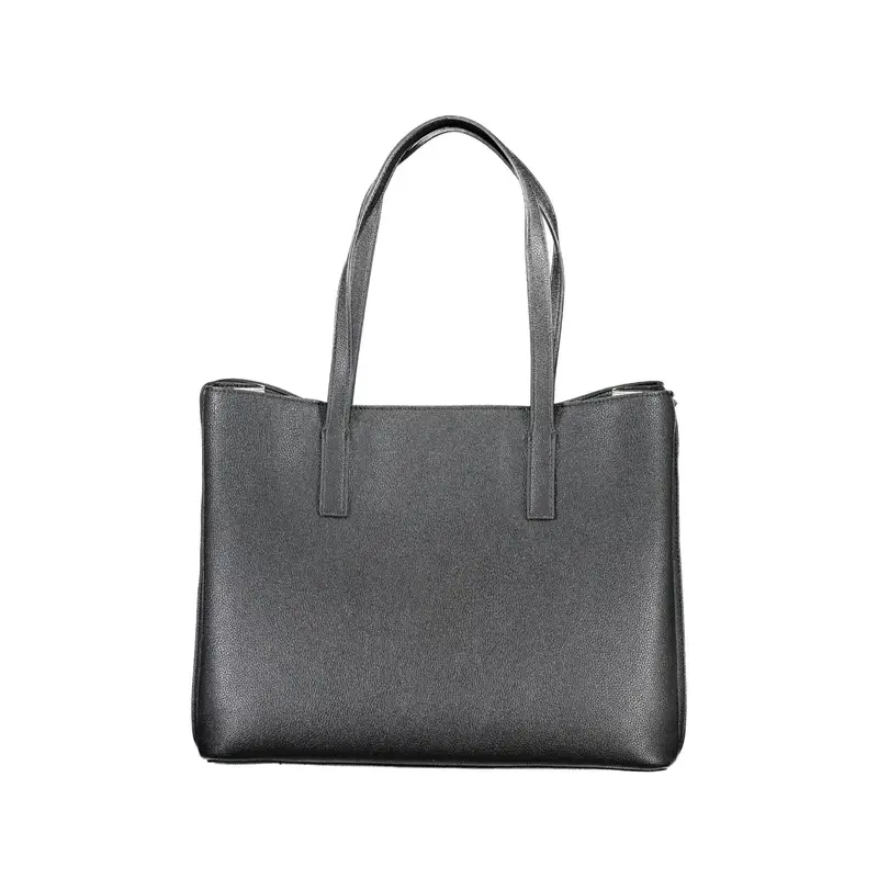 Borsa Donna Nera Meridian a Spalla con Tasche Esterne e Zip Nero miniatura 2