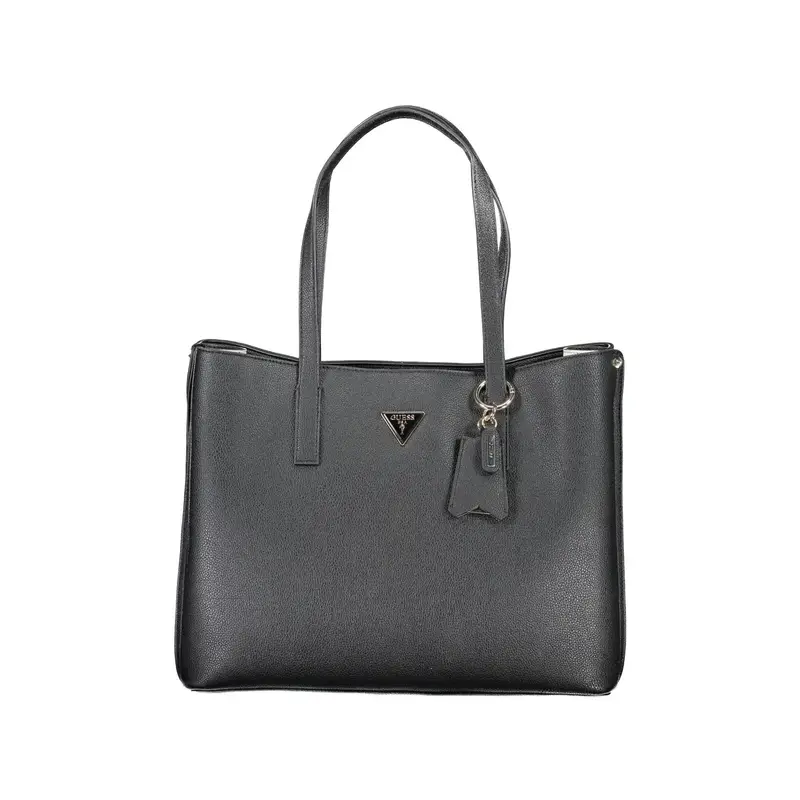 Borsa Donna Nera Meridian a Spalla con Tasche Esterne e Zip Nero