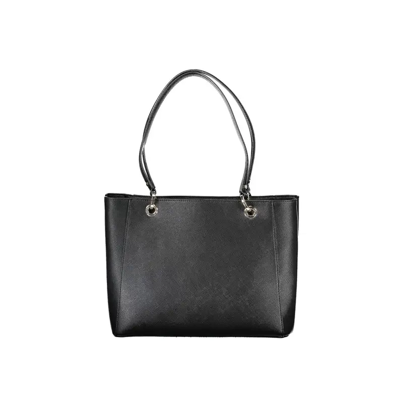 Borsa Donna Noelle Nera a Spalla con Dettagli a Contrasto Nero miniatura 2