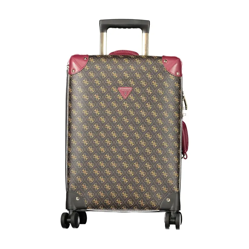 Borsa Trolley Medio Donna Marroni Dettagli a Contrasto Marrone