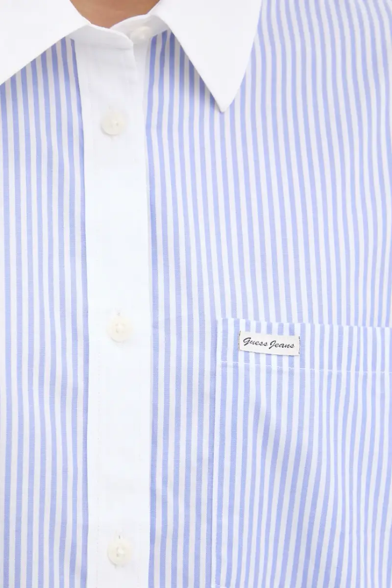 camicia in cotone donna colore blu W5RH94 WGZ11 miniatura 5