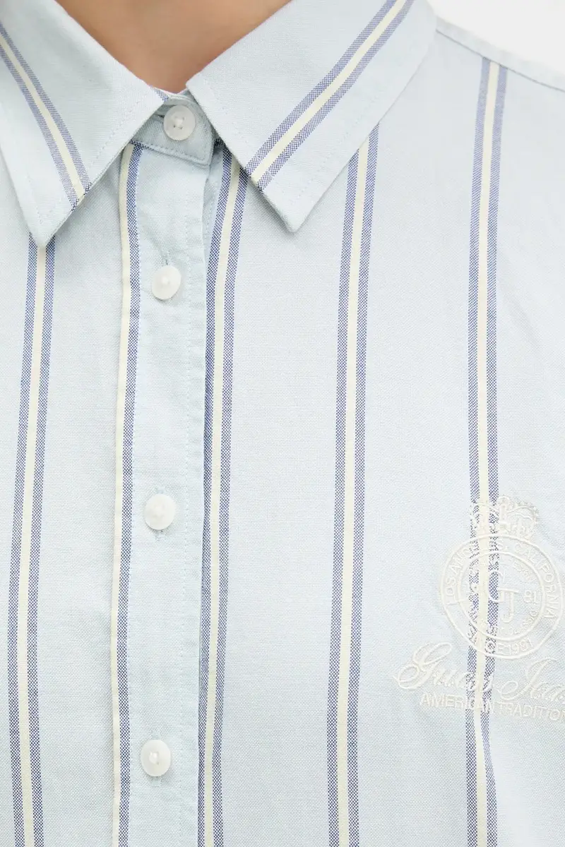 camicia in cotone donna colore blu W5YH98 WHFL1 miniatura 5