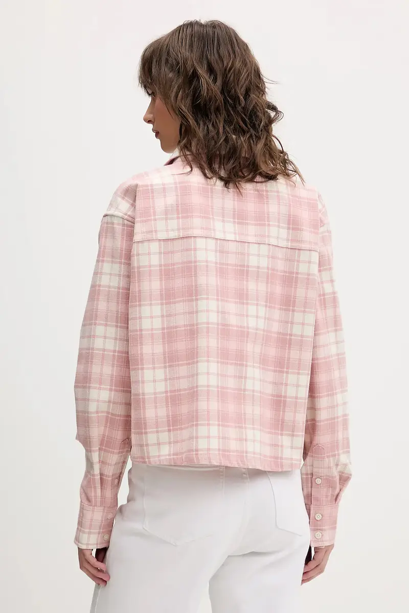 camicia in cotone donna colore rosa W5BH39 WGMH1 miniatura 3