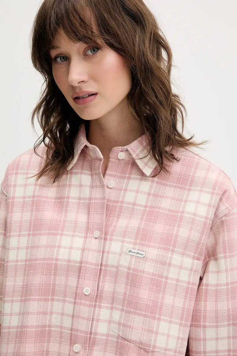 camicia in cotone donna colore rosa W5BH39 WGMH1 miniatura 5