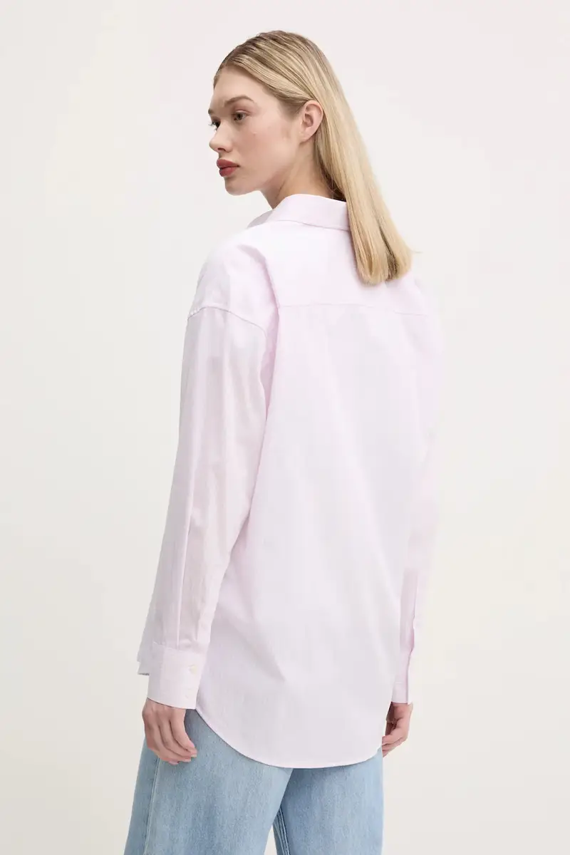 camicia in cotone donna colore rosa W5RH94 WGZ11 miniatura 3