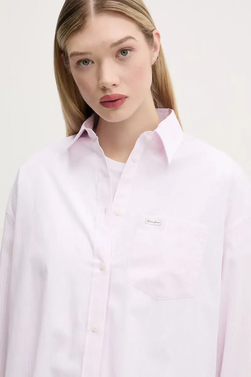 camicia in cotone donna colore rosa W5RH94 WGZ11 miniatura 4