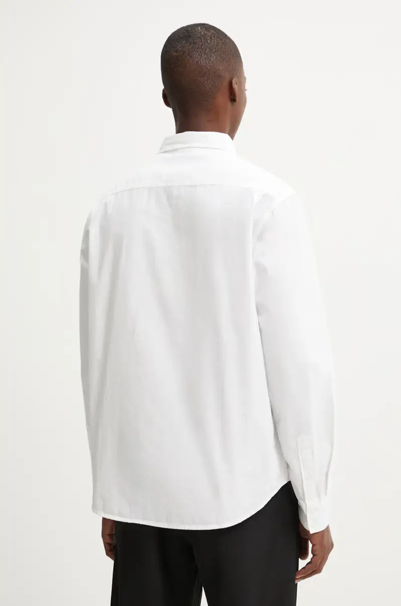 camicia in cotone uomo colore bianco M4YH37 WGCF1 miniatura 3