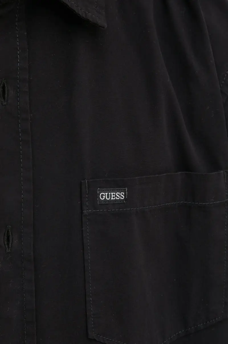 camicia in cotone uomo colore nero M4YH35 WGCF1 miniatura 5