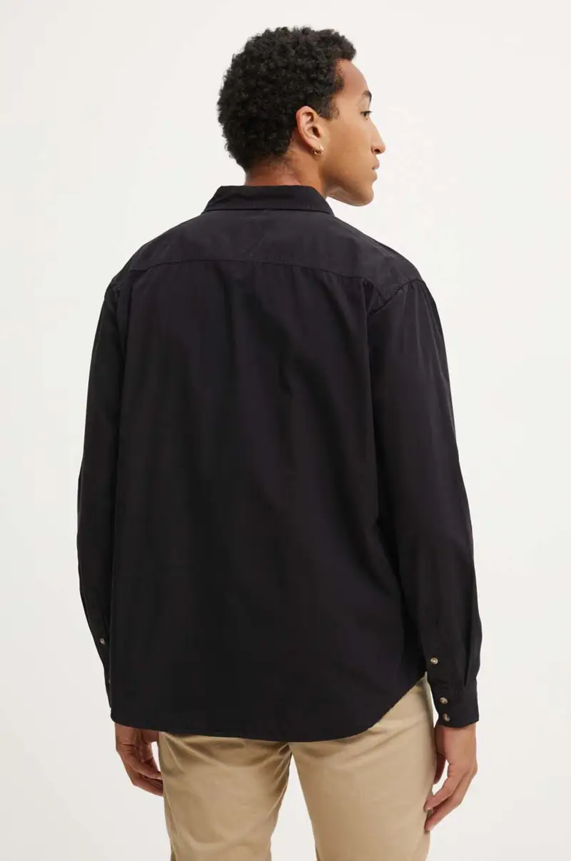 camicia in cotone uomo colore nero M4YH37 WGCF1 miniatura 3