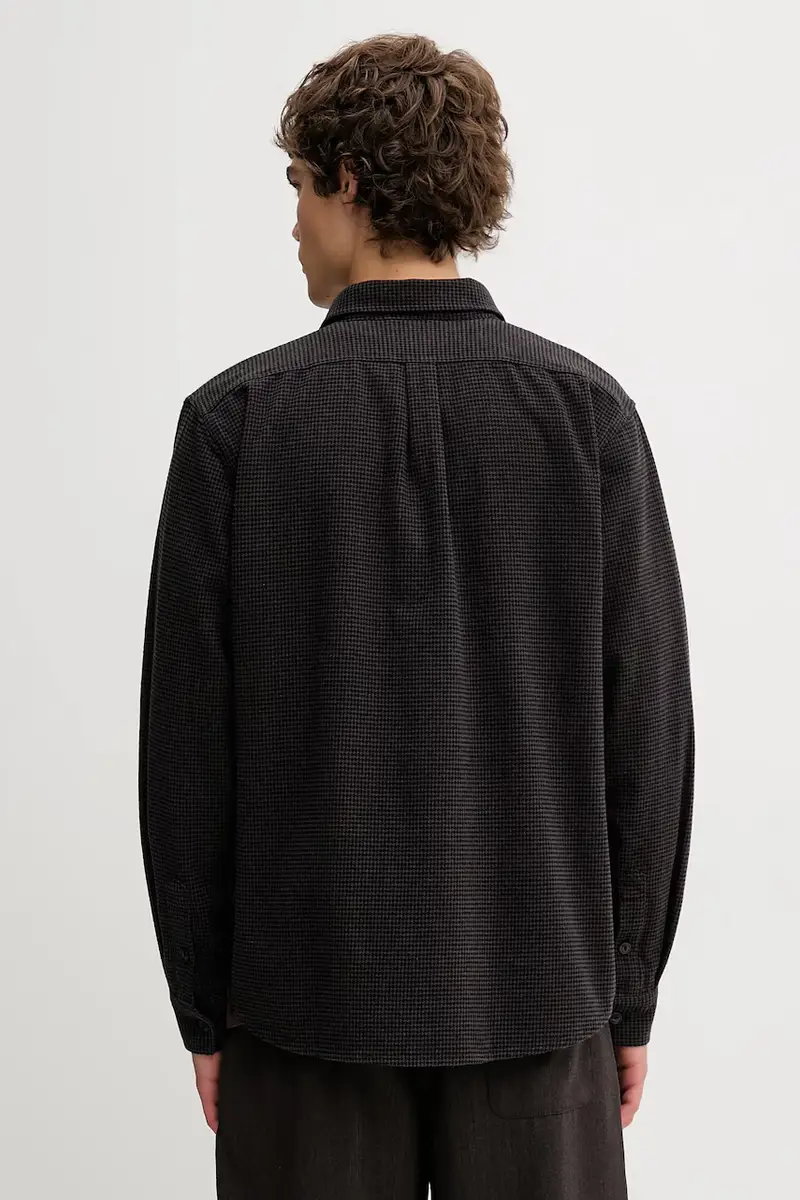 camicia in cotone uomo colore nero M5BH16 WGMH1 miniatura 3