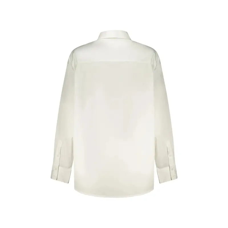 Camicia Maniche Lunghe Donna Bianca Ricamo Bianco miniatura 2