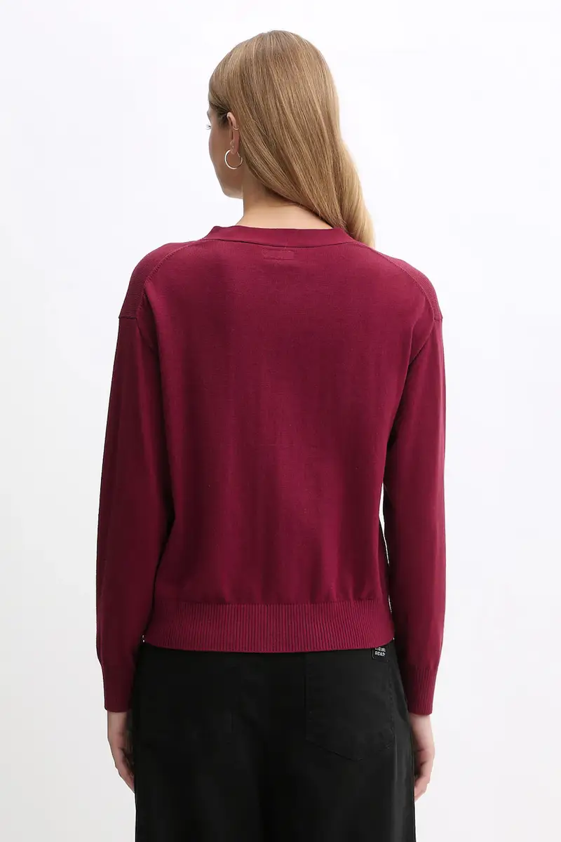 cardigan con aggiunta di lana colore nero W4BR16 Z3HO2 Granata miniatura 3