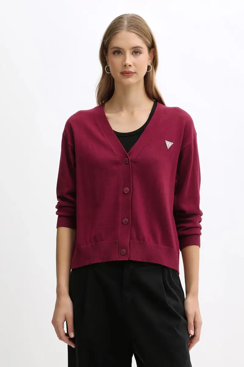 cardigan con aggiunta di lana colore nero W4BR16 Z3HO2 Granata