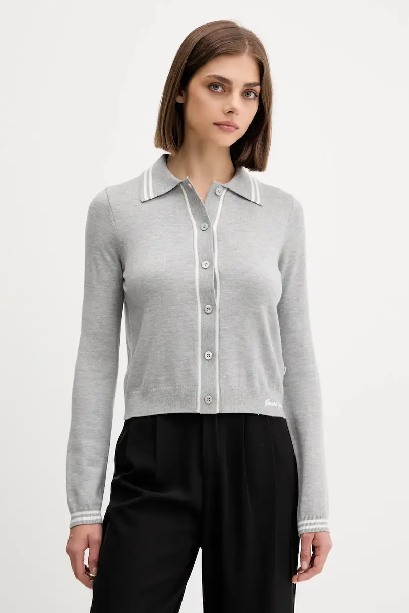 Guess Jeans Cardigan Donna Grigio 3249953