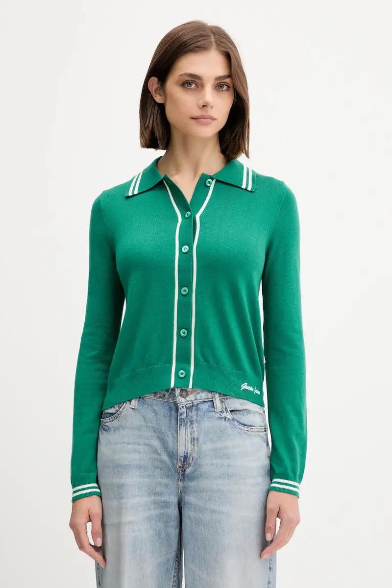 Guess Jeans Cardigan Donna Verde 3277530