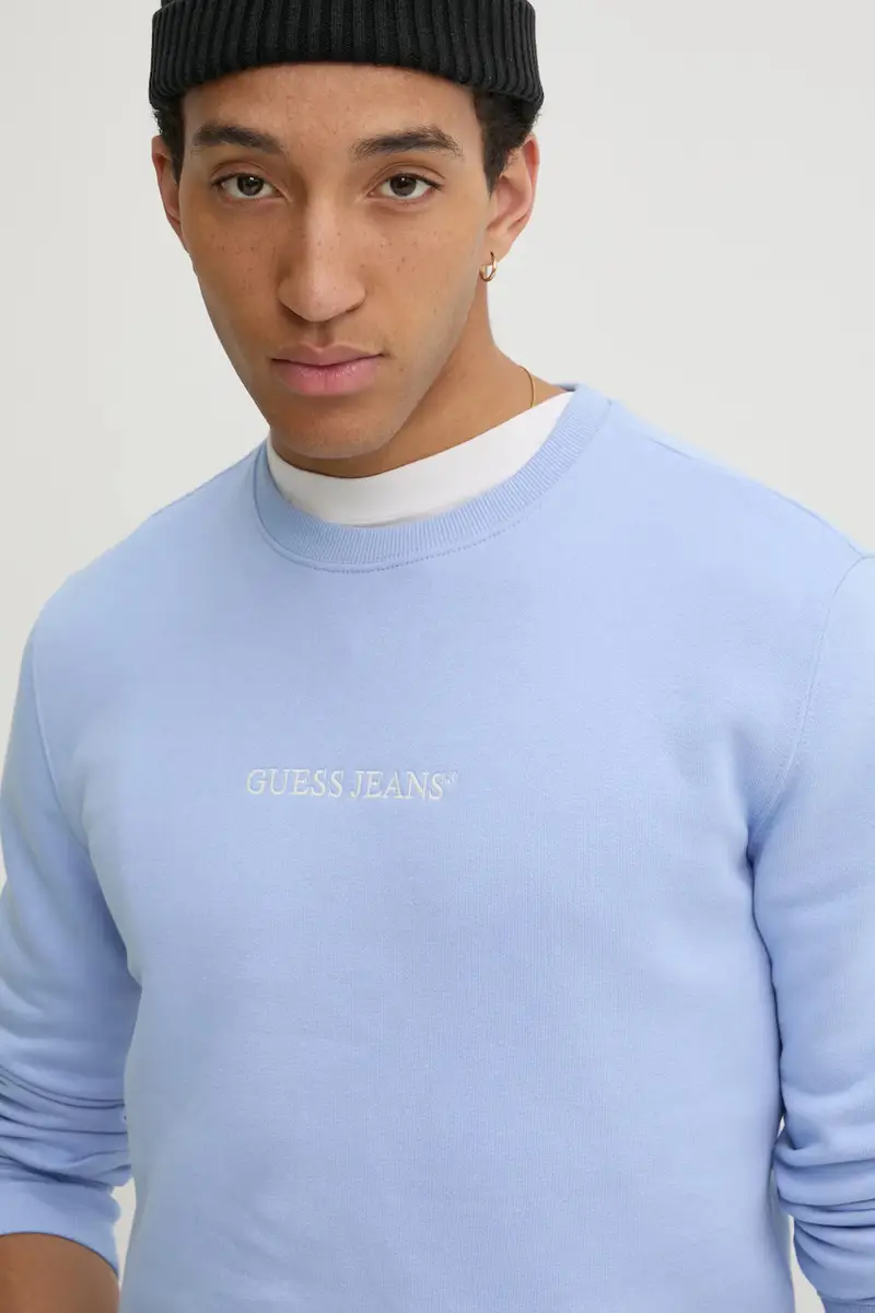 felpa colore blu con applicazione M4YQ19 K9V31 miniatura 4