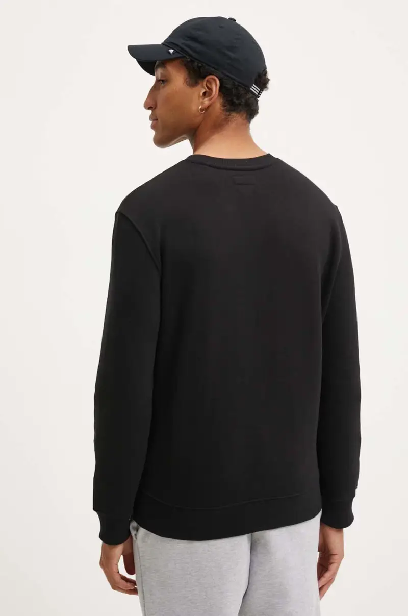 felpa colore nero con applicazione M4YQ19 K9V31 miniatura 3