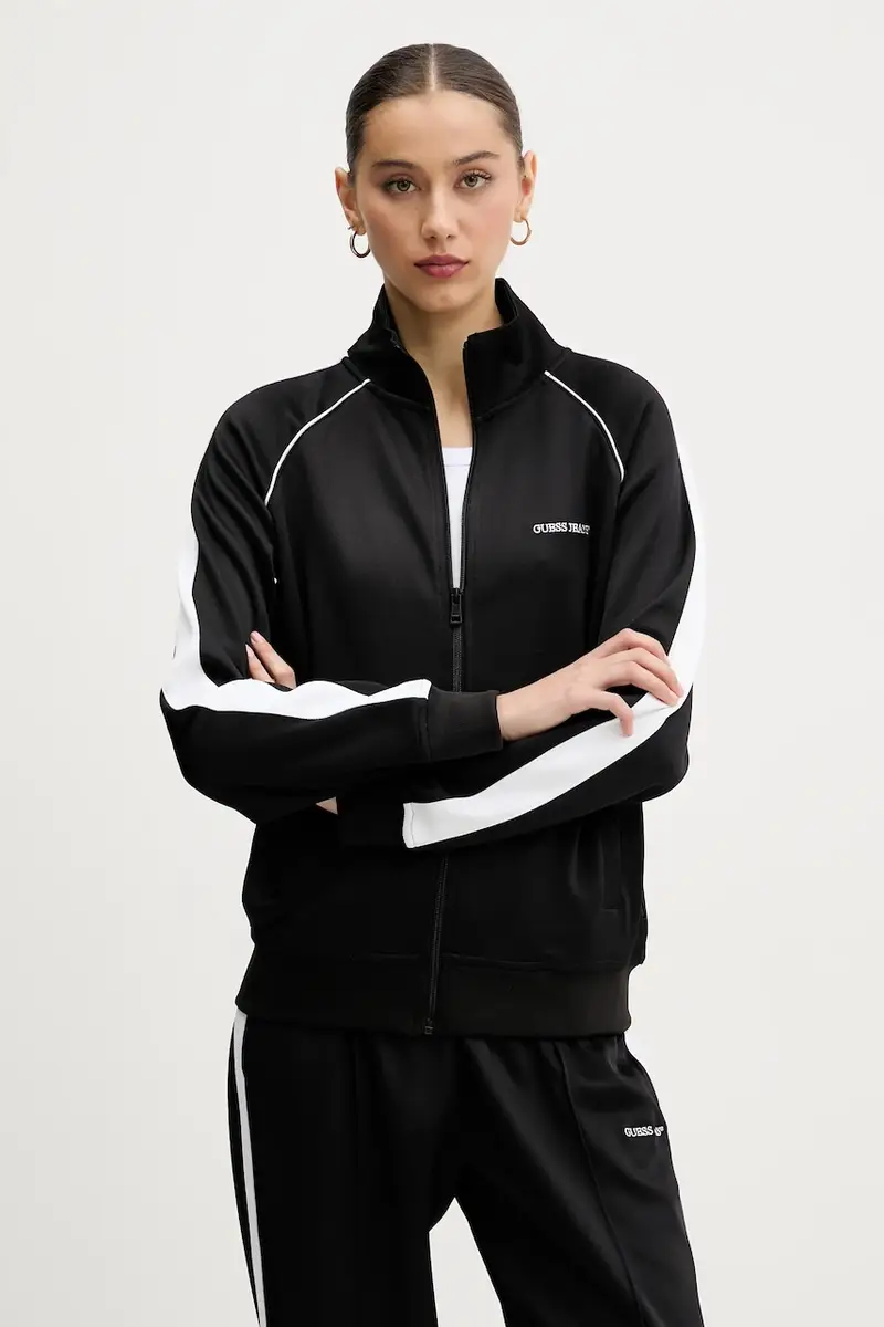 felpa colore nero con applicazione W5GQ38 KB212