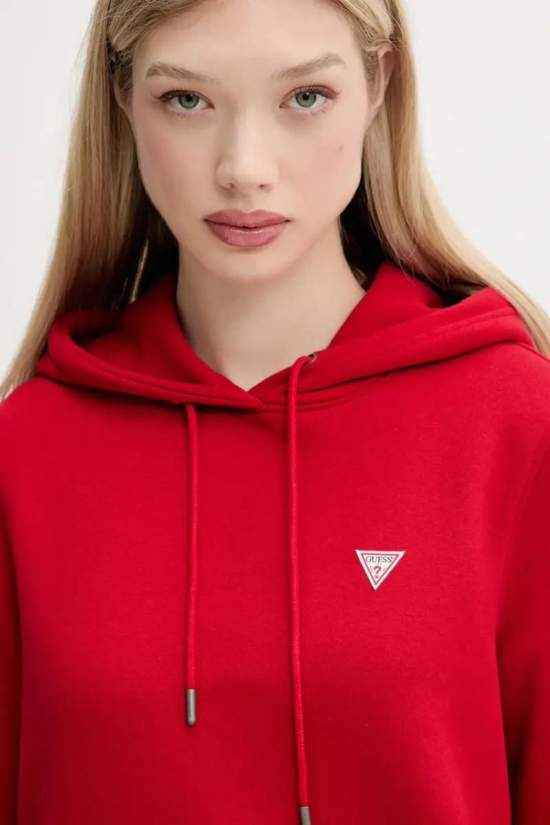 felpa donna colore arancione con cappuccio W4YQ04 KC811 Rosso miniatura 4